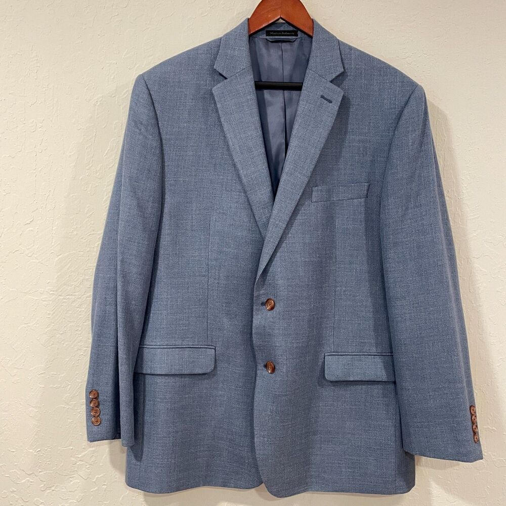 ~ Lauren Ralph Lauren 44R Men's LRL Blazer Sport Coat Blue Texture 44 R